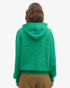 Organic Oversized Zip Hood - Kelly Green