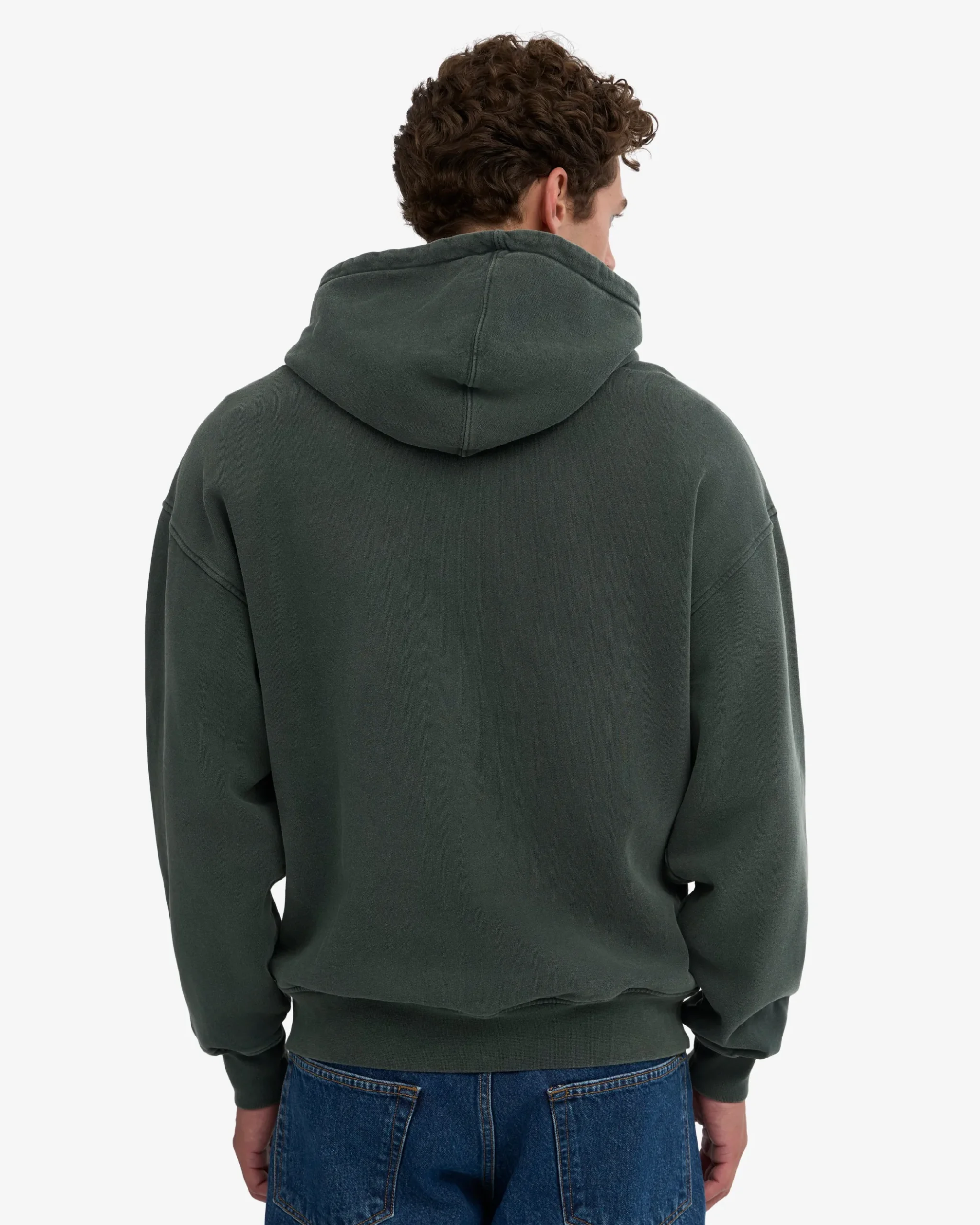 Organic Oversized Zip Hood - Midnight Forest
