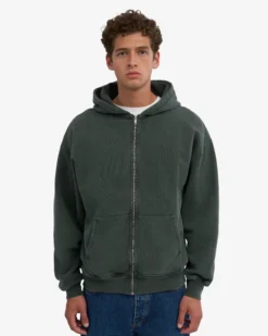 Organic Oversized Zip Hood - Midnight Forest