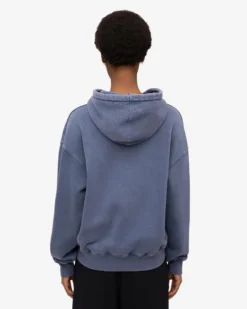 Organic Oversized Zip Hood - Neptune Blue