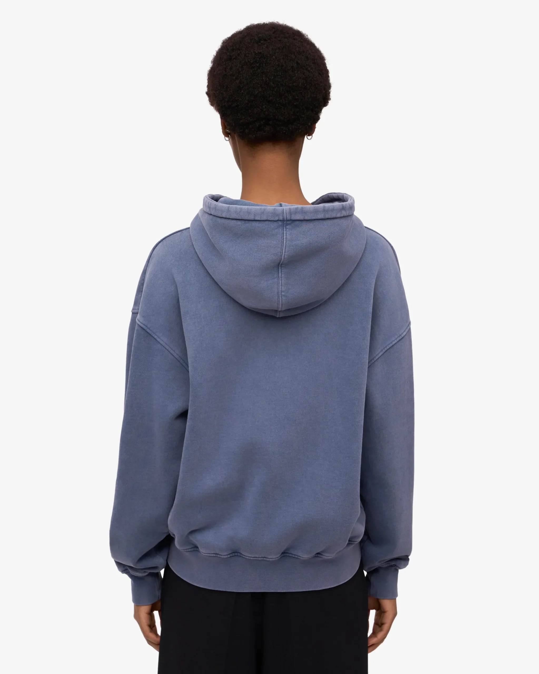 Organic Oversized Zip Hood - Neptune Blue