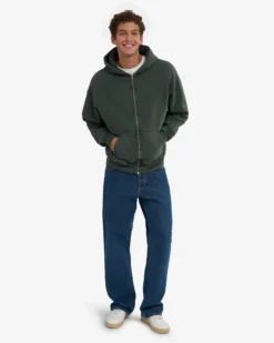 Organic Oversized Zip Hood - Optical White