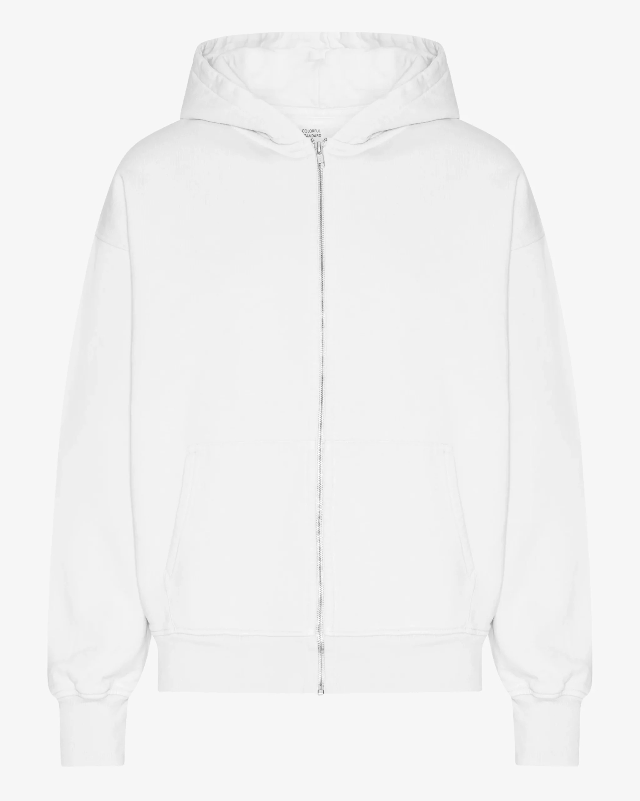 Organic Oversized Zip Hood - Optical White