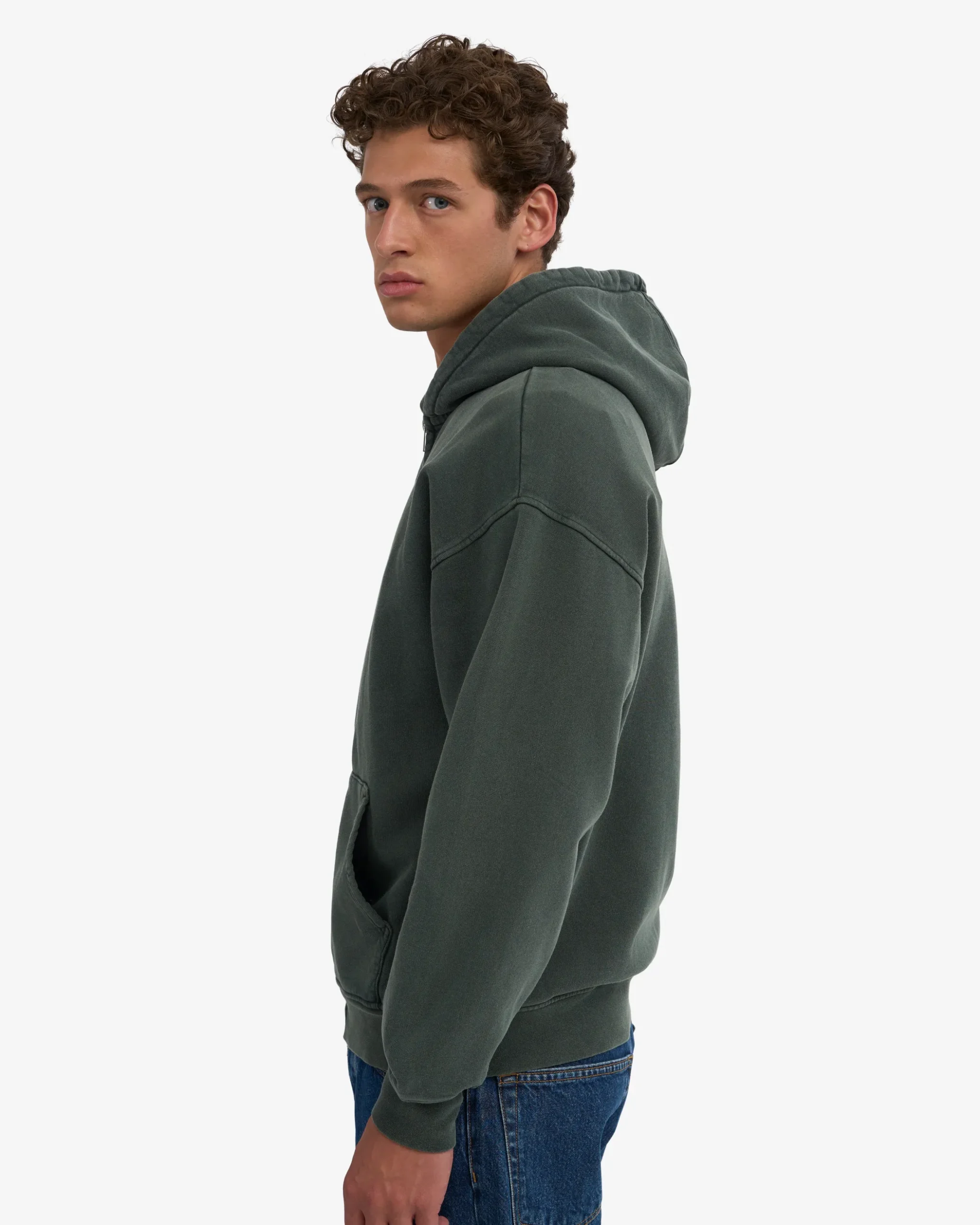 Organic Oversized Zip Hood - Optical White
