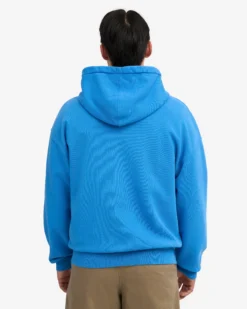 Organic Oversized Zip Hood - Pacific Blue
