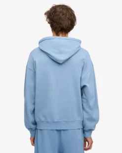 Organic Oversized Zip Hood - Seaside Blue