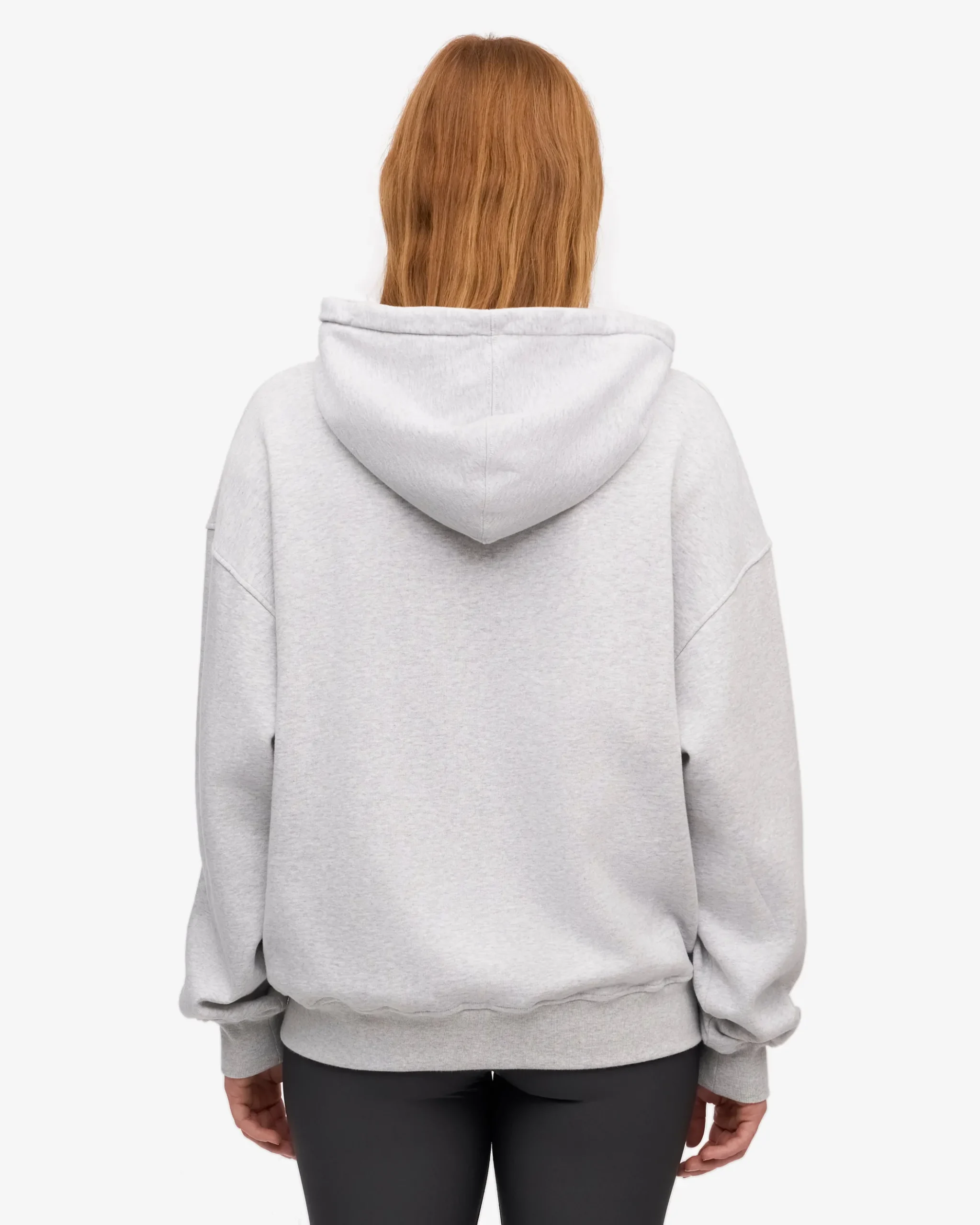 Organic Oversized Zip Hood - Snow Melange
