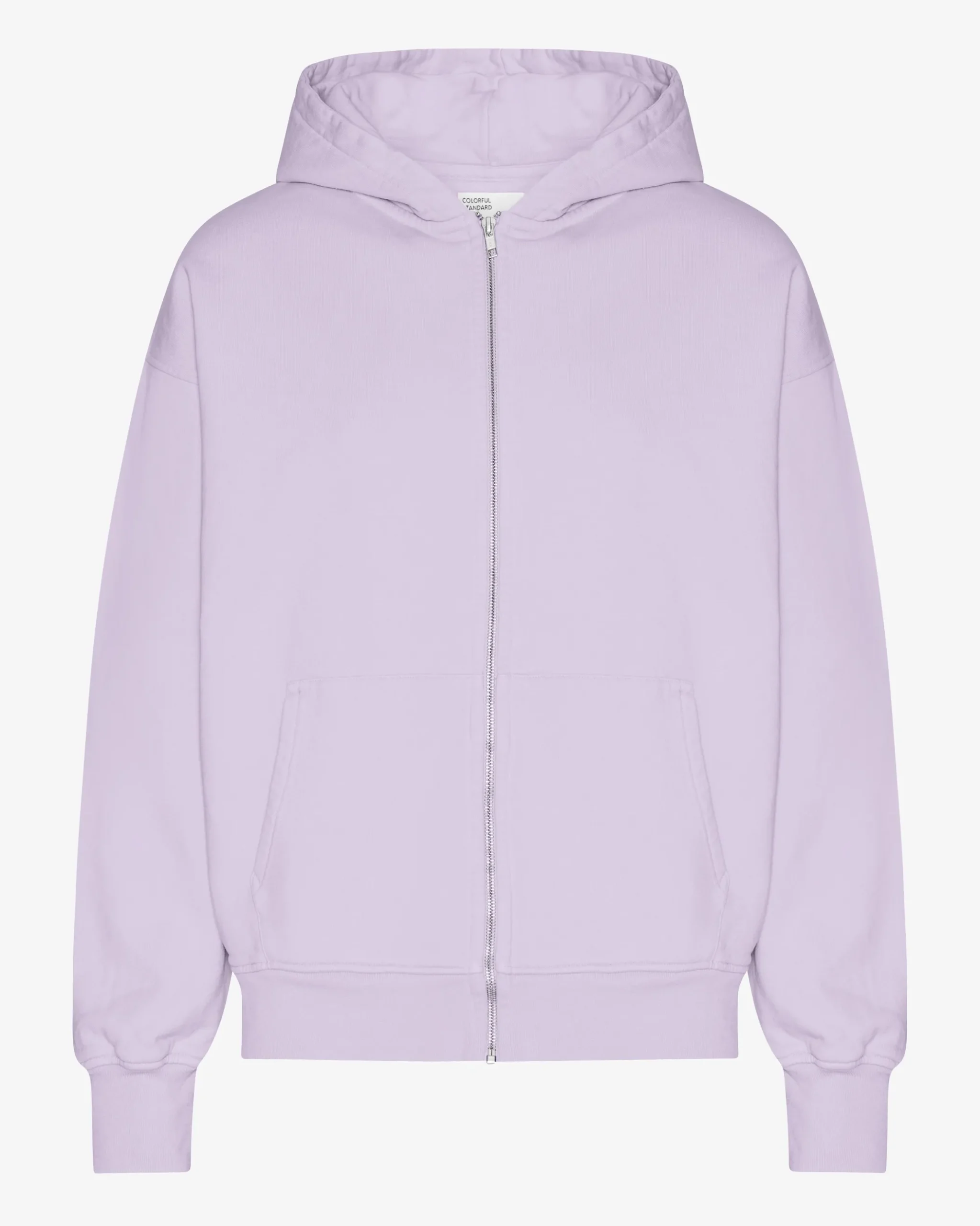 Organic Oversized Zip Hood - Soft Lavender