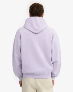 Organic Oversized Zip Hood - Soft Lavender