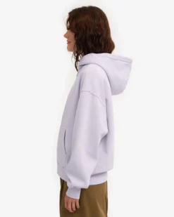 Organic Oversized Zip Hood - Soft Lavender