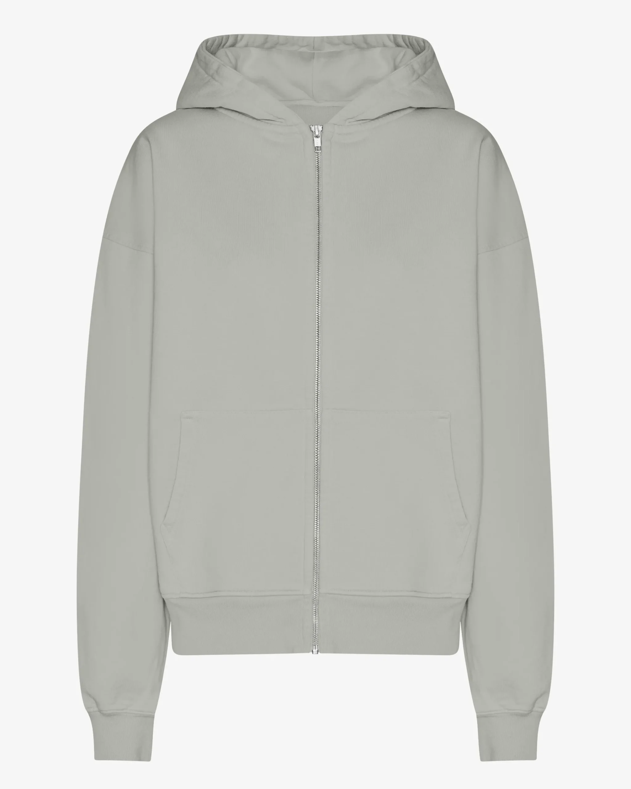 Organic Oversized Zip Hood - Steel Blue