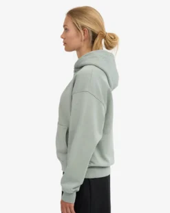 Organic Oversized Zip Hood - Steel Blue