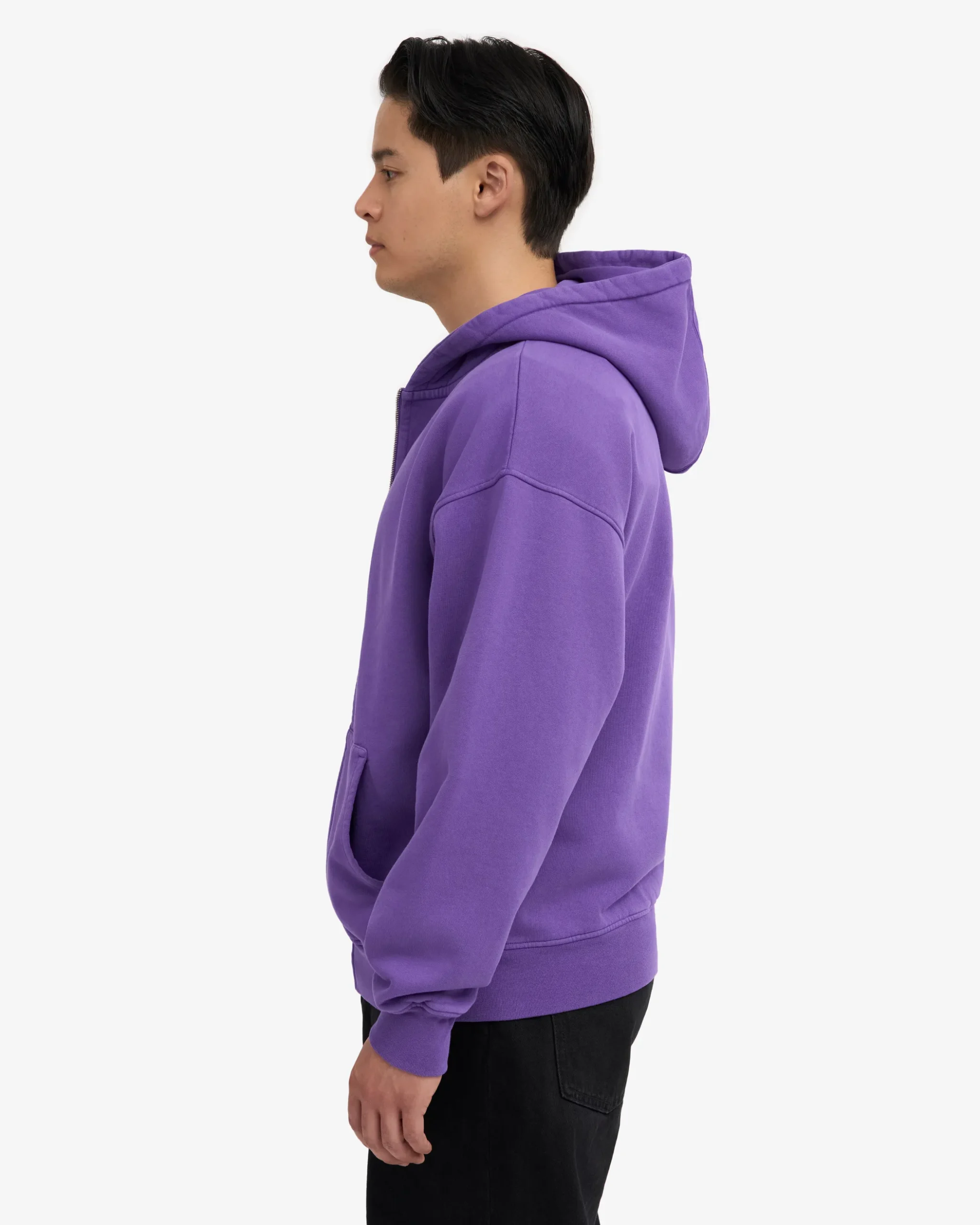 Organic Oversized Zip Hood - Ultra Violet