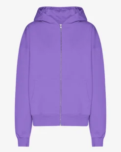 Organic Oversized Zip Hood - Ultra Violet