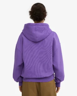 Organic Oversized Zip Hood - Ultra Violet