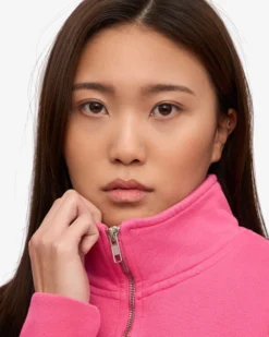 Organic Quarter Zip - Bubblegum Pink