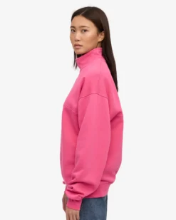Organic Quarter Zip - Bubblegum Pink