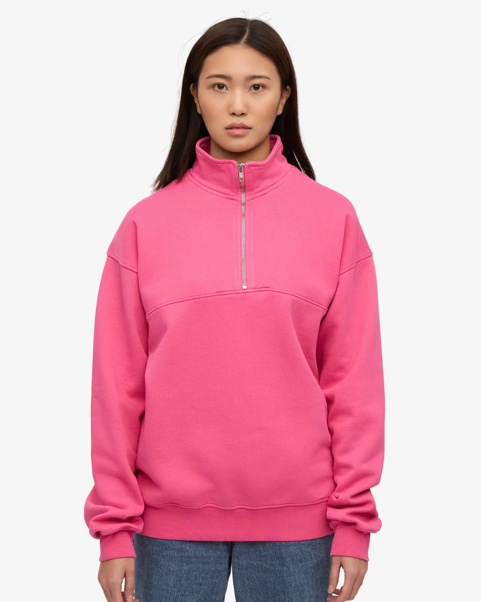 Organic Quarter Zip - Bubblegum Pink