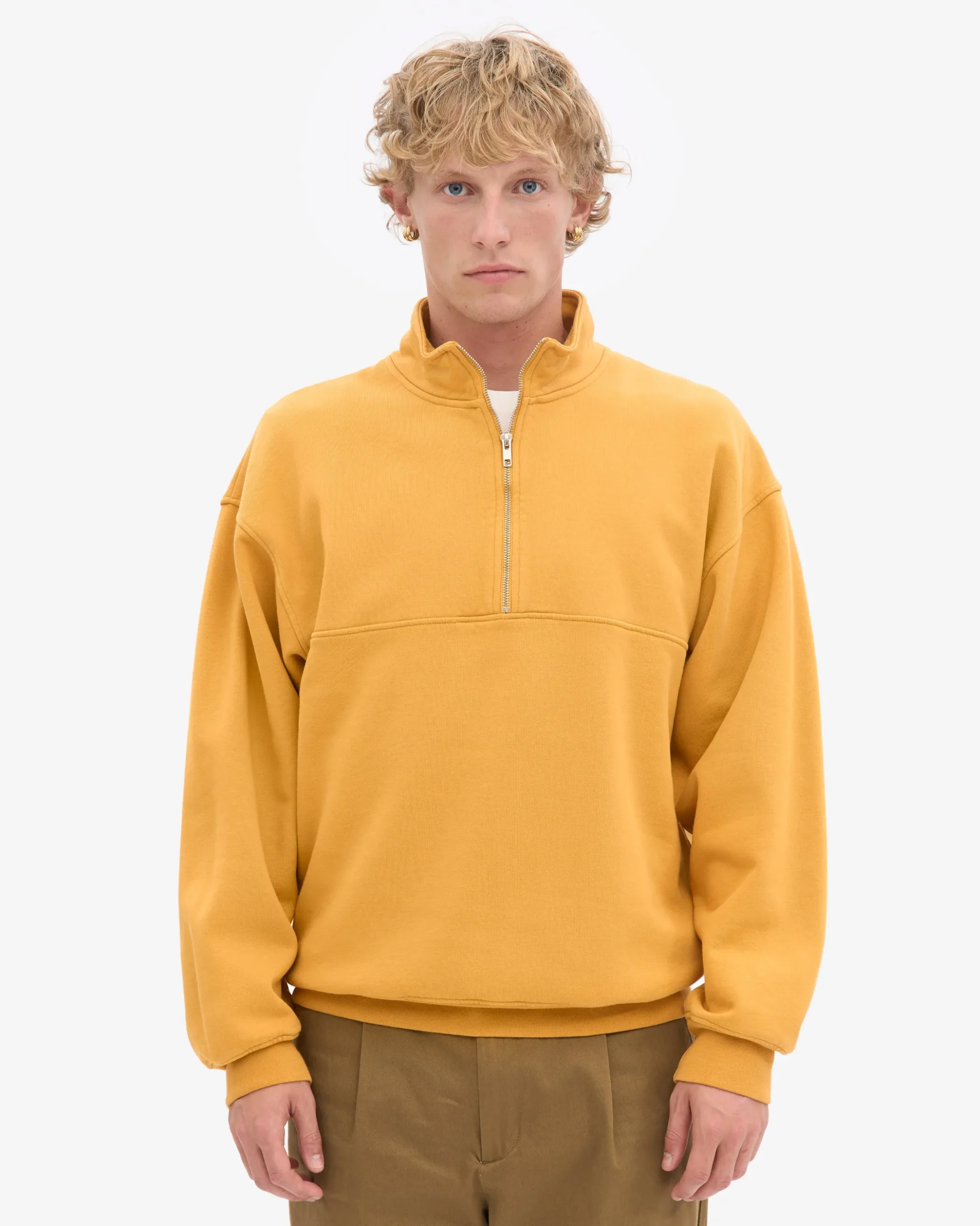 Organic Quarter Zip - Burned Yellow