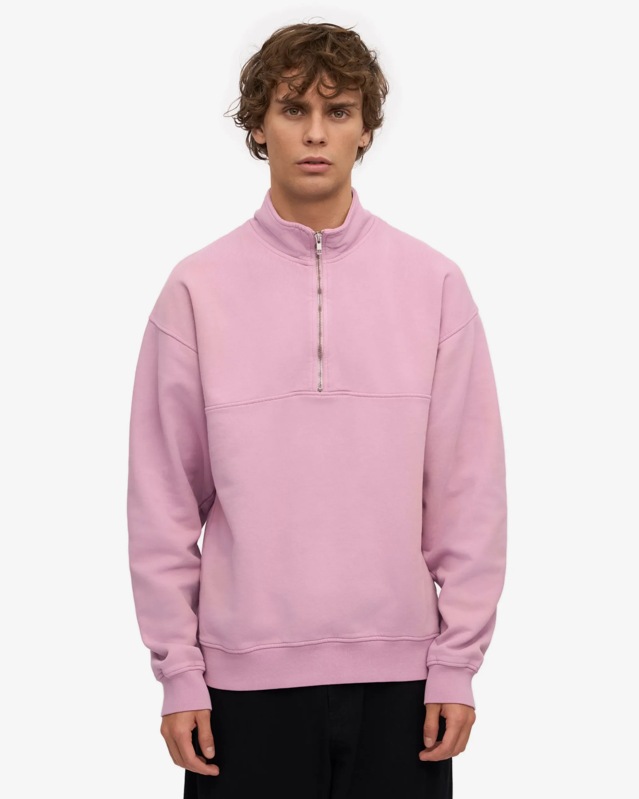 Organic Quarter Zip - Cherry Blossom