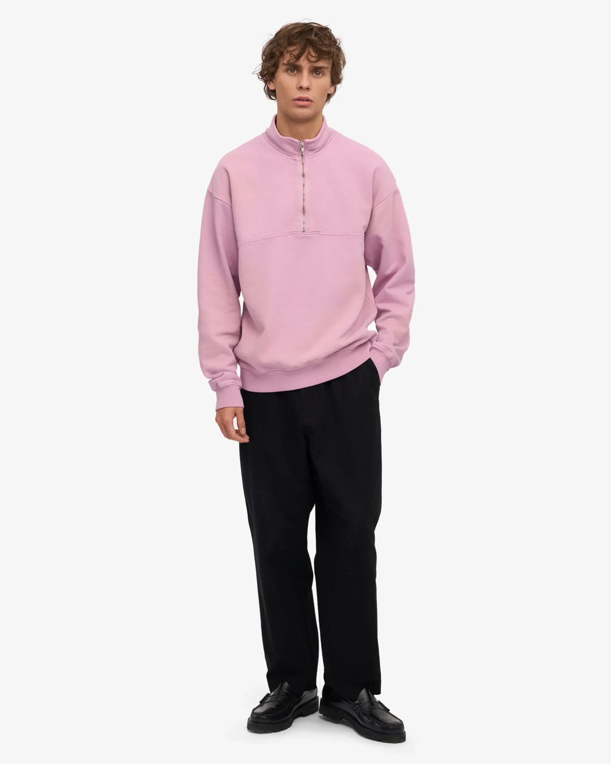 Organic Quarter Zip - Cherry Blossom