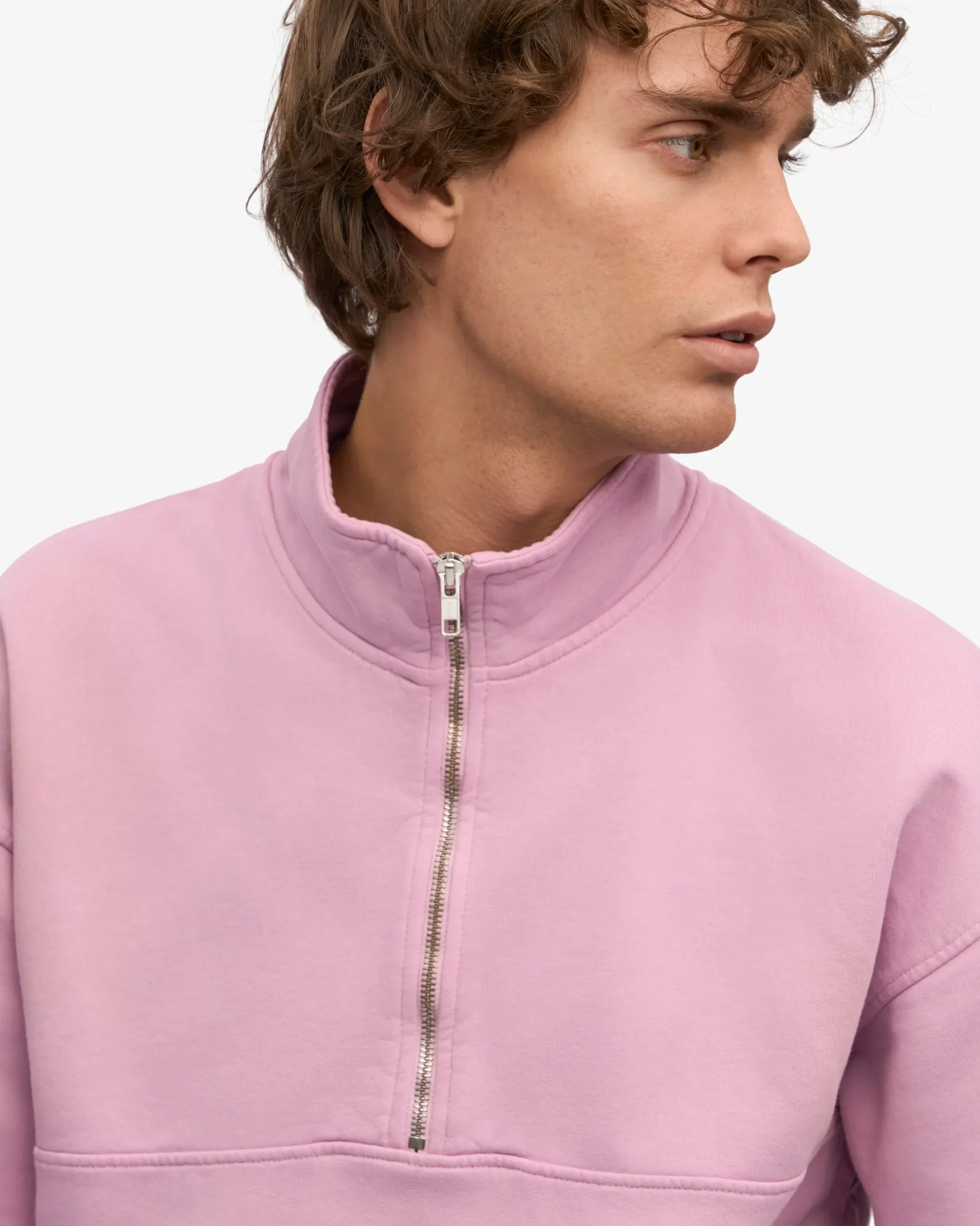 Organic Quarter Zip - Cherry Blossom