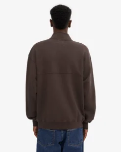 Organic Quarter Zip - Coffee Brown