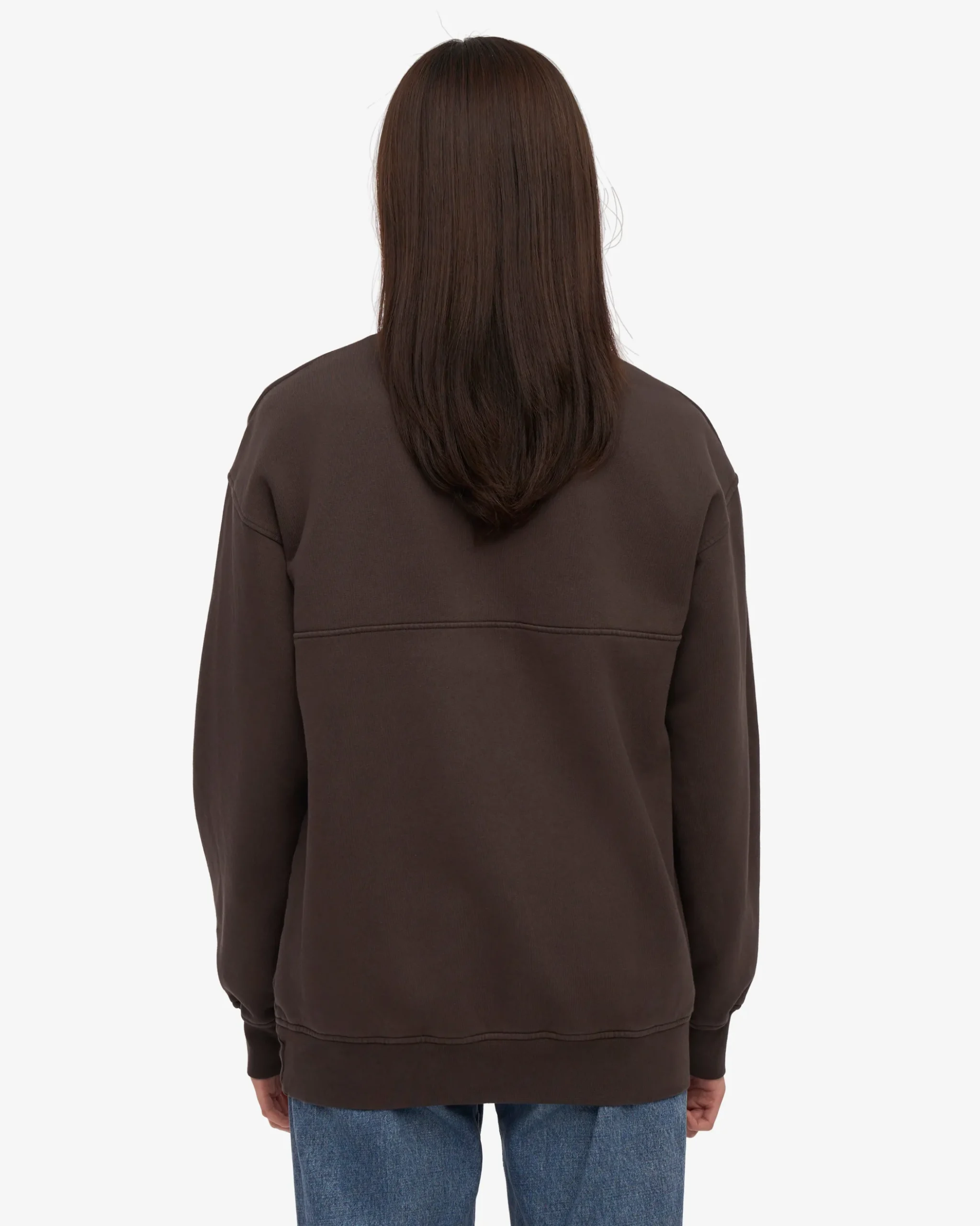 Organic Quarter Zip - Coffee Brown