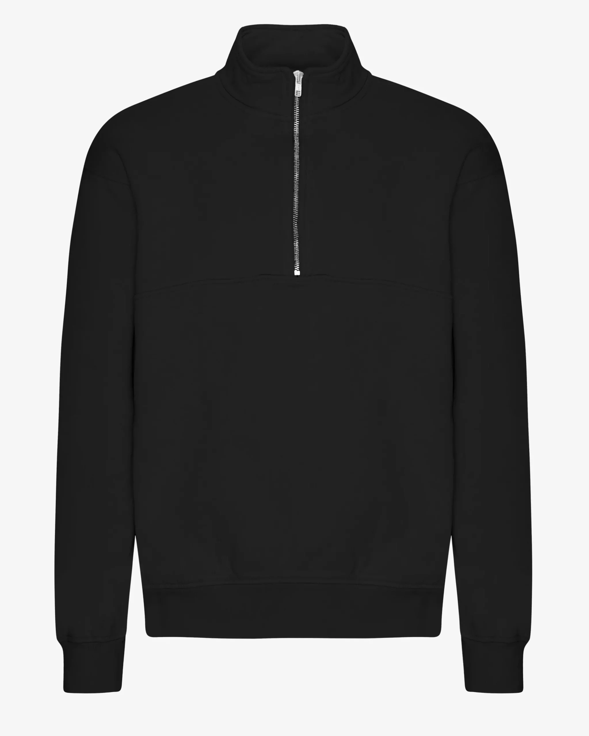 Organic Quarter Zip - Deep Black
