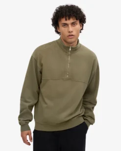 Organic Quarter Zip - Dusty Olive