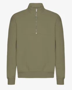 Organic Quarter Zip - Dusty Olive