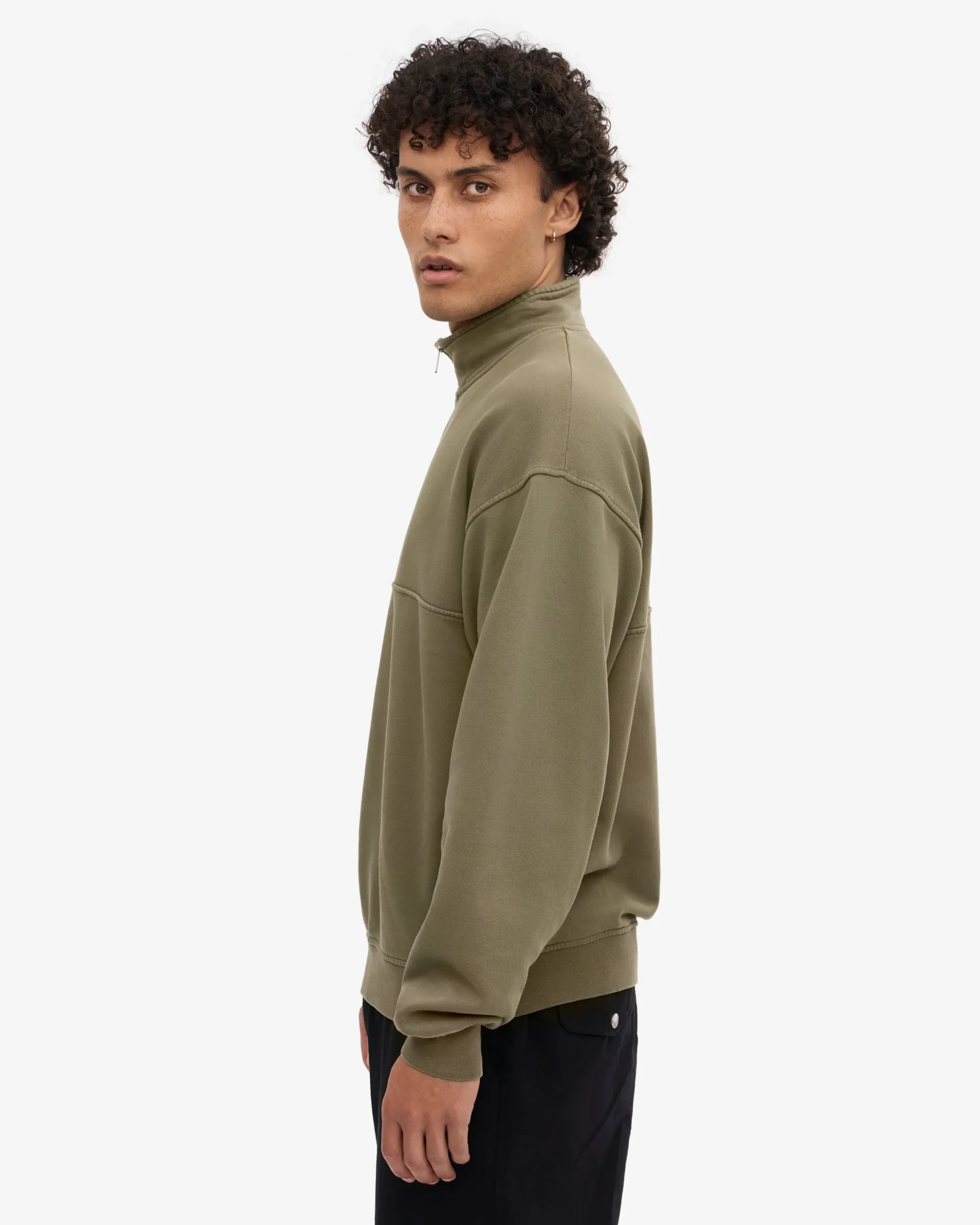Organic Quarter Zip - Dusty Olive