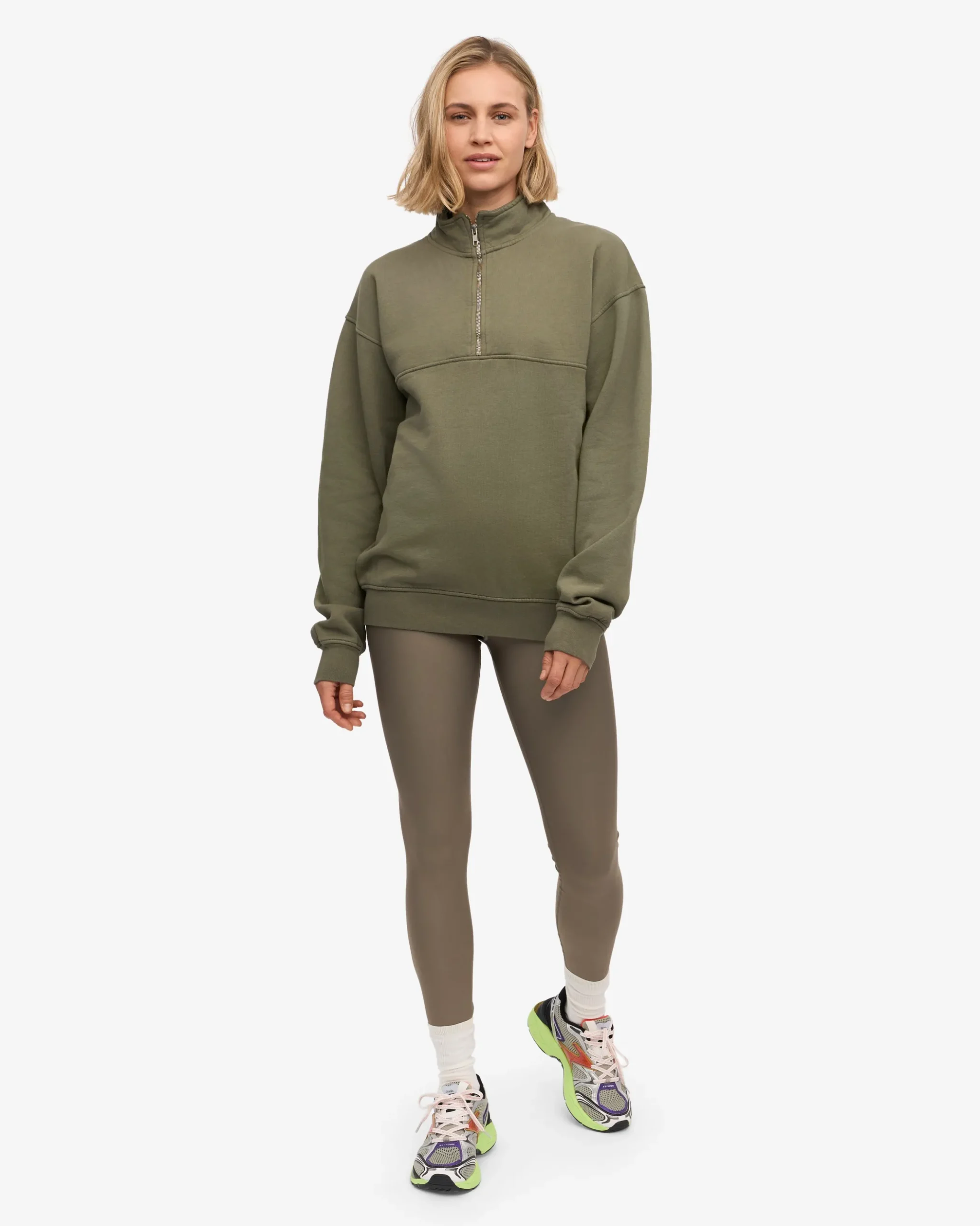 Organic Quarter Zip - Dusty Olive