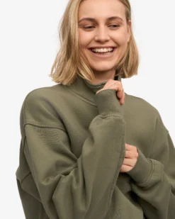Organic Quarter Zip - Dusty Olive