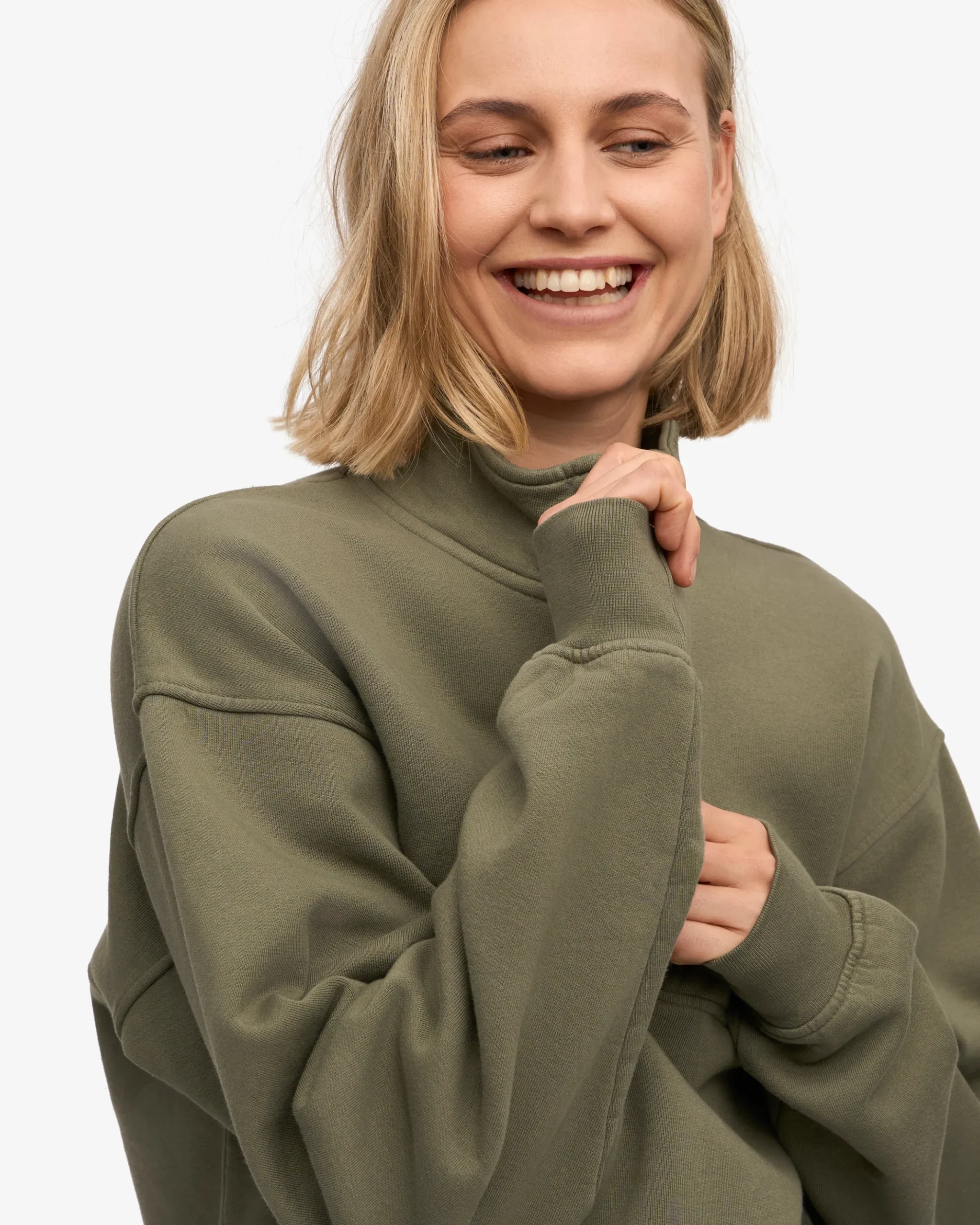 Organic Quarter Zip - Dusty Olive