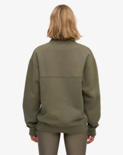 Organic Quarter Zip - Dusty Olive