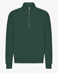 Organic Quarter Zip - Emerald Green