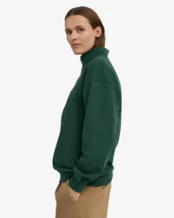 Organic Quarter Zip - Emerald Green
