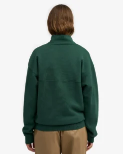 Organic Quarter Zip - Emerald Green
