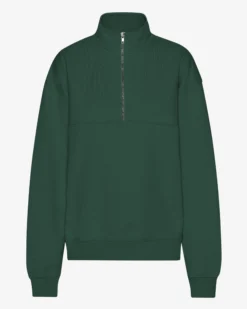Organic Quarter Zip - Emerald Green
