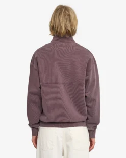 Organic Quarter Zip - Faded Grape