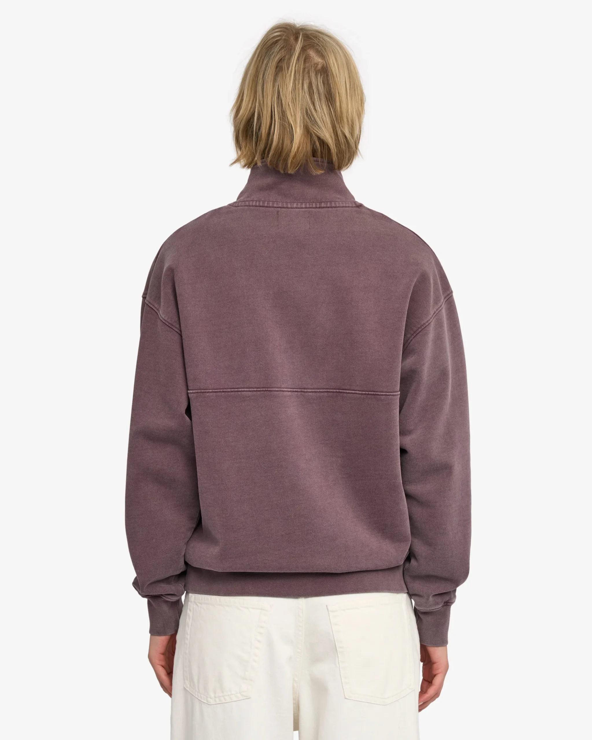 Organic Quarter Zip - Faded Grape