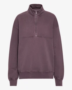 Organic Quarter Zip - Faded Grape