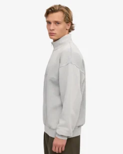 Organic Quarter Zip - Faded Grey