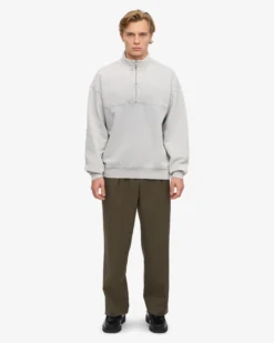 Organic Quarter Zip - Faded Grey