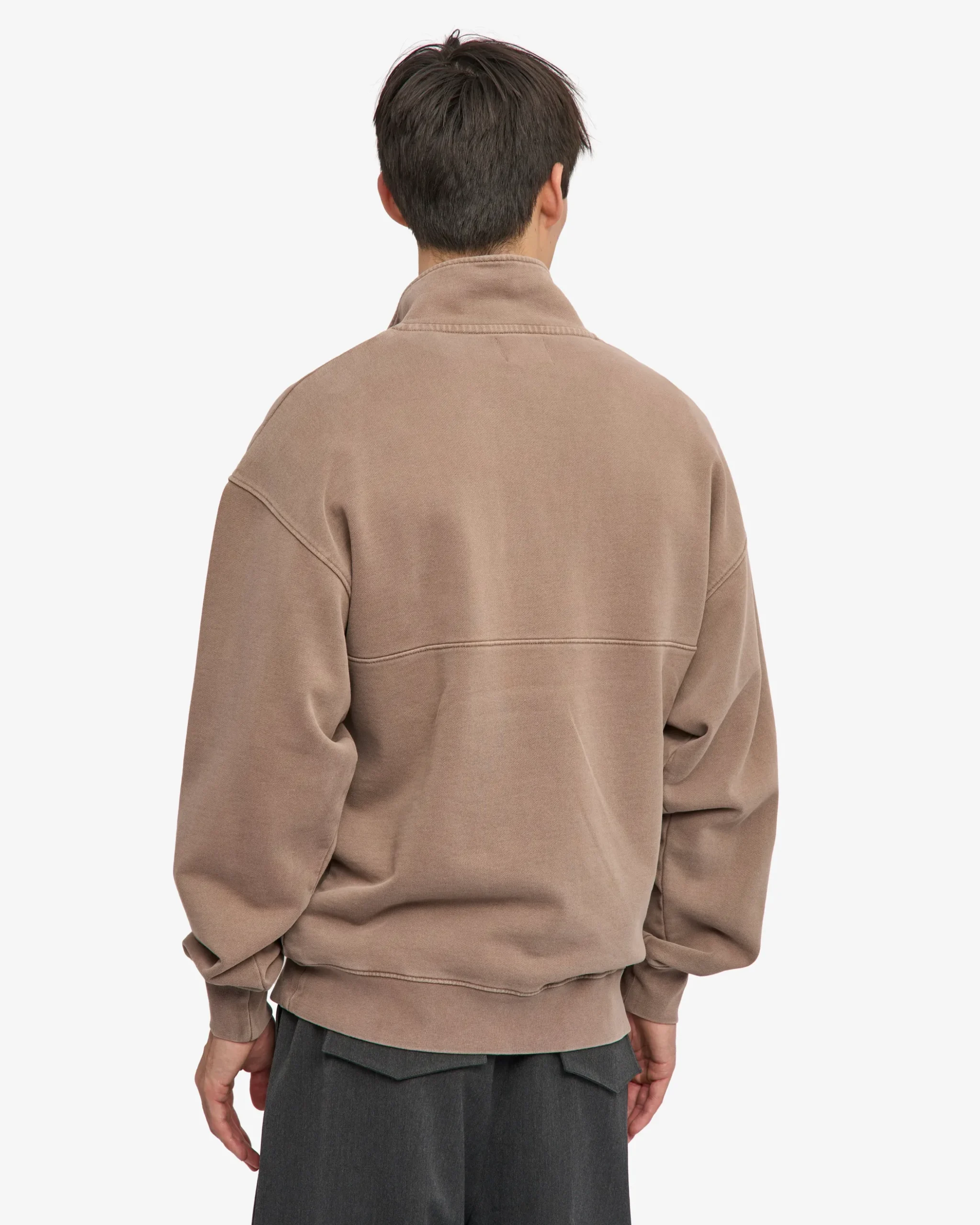 Organic Quarter Zip - Faded Khaki