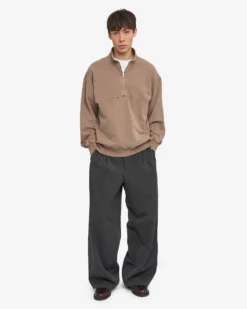 Organic Quarter Zip - Faded Khaki