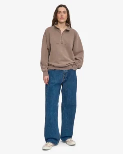 Organic Quarter Zip - Faded Khaki