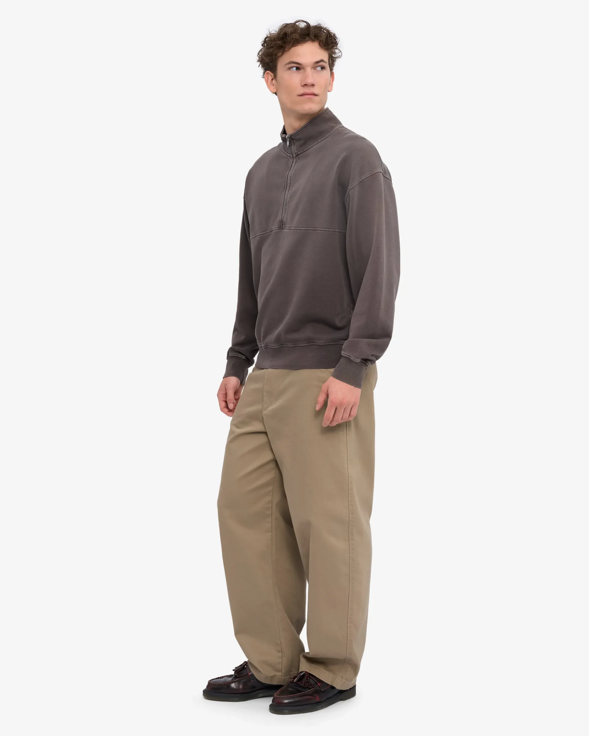 Organic Quarter Zip - Faded Mud