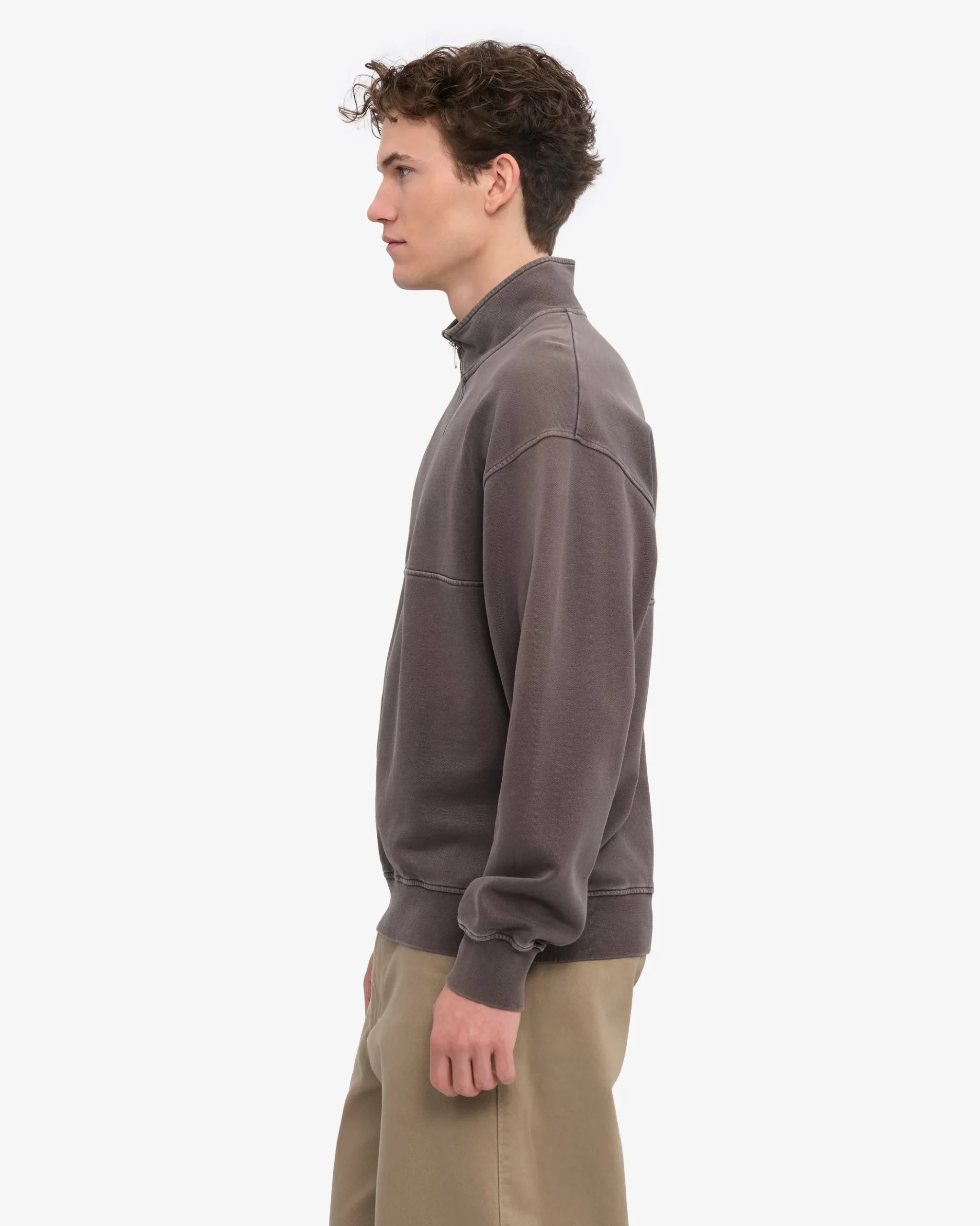 Organic Quarter Zip - Faded Mud